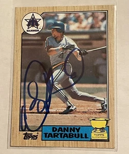Tarjeta Topps All Star Rookie Seinfeld 1987 firmada por Danny Tartabull Seattle Mariners - Imagen 1 de 1