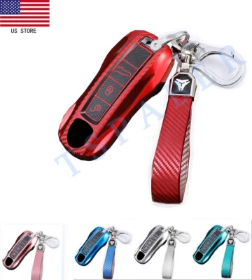 Llavero con cubierta para llave de coche para Porsche Cayenne Taycan Panamera mando a distancia Foto 1 de 2