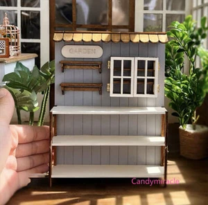 Maßstab 1:12 Puppenhaus Miniatur Garten Speicher Rack Kit DIY Montieren Möbel - Bild 1 von 15
