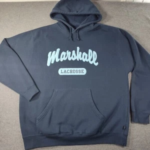 Marshall University Lacrosse Navy Blue Hoodie Sweatshirt Mens XL Holloway  - Picture 1 of 10