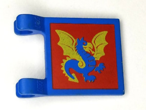 Dragon Flag 2 x 2 LEGO Castle Part 2335px9 Blue Red 6085 6086 Black Knights