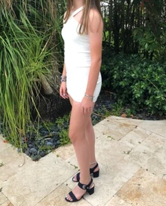 Sally Miller White Couture Girls/Teen Form Fitting Party Dress Sz 12/L Org $122 - Picture 1 of 8