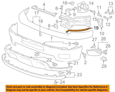 Componentes de parachoques GM OEM 11-14 Silverado 2500 HD - relleno exterior 25883358 Foto 1 de 2