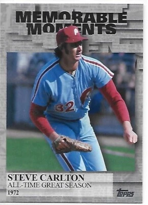 2017 Topps Series 2 Baseball Memorable Moments Steve Carlton Pirates - Image 1 of 2
