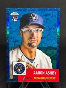 Aaron Ashby 2022 Topps Platinum Anniversary Toile Blue Refractor/199 #378 RC - Imagen 1 de 2