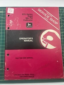John Deere 875 Series Rigid Min-Till Cultivator Owner's Operator's Manual. - Picture 1 of 6