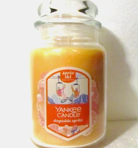 Yankee Candle *SLOPESIDE SPRITZ* Apres Ski ~ Large 22 oz.  ~ WHITE LABEL ~ NEW - Picture 1 of 2