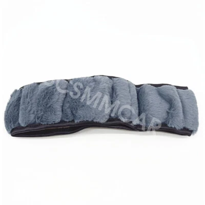 Thick Plush Steering Wheel Cover Shock Absorptian Gray Car Interior Accessories - Image 1 of 4