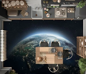 3D Blue Earth 2184 Boden Wandbilder Wanddruck Abziehbild UK Zoe - Bild 1 von 5