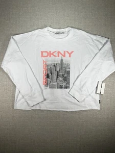 DKNY Sweater Women’s Medium White Pullover Outdoors Classic Winter - Picture 1 of 10