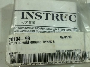 NEW OEM HARLEY DAVIDSON HD 70104-99 KIT, PLUG WIRE GROUND - Foto 1 di 2