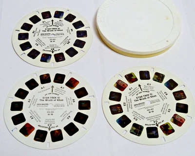 Star Trek II Wrath of Kahn GAF 3D ViewMaster Set of 3 and Plastic Case - Image 1 of 2