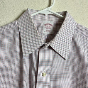 Brooks Brothers 16-33 Traditional Fit Plaid Checkered Non-Iron Button Down Shirt - Picture 1 of 11