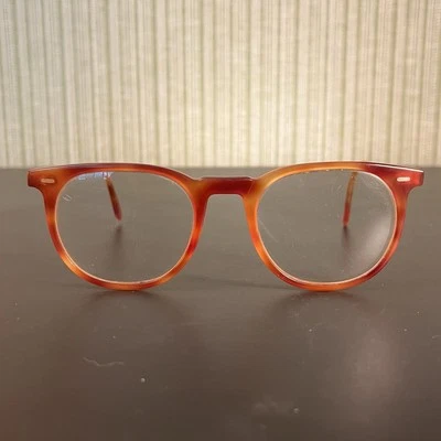 Monturas de anteojos vintage caparazón de tortuga marrón claro delgado Quadra 50-13-125 Foto 1 de 4