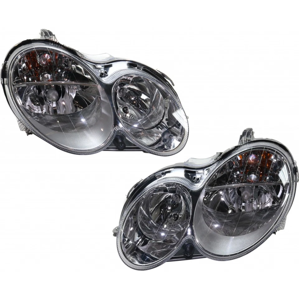 For Mercedes-Benz CLK500/CLK55 AMG Headlight 2003-2006 Driver & Passenger Pair - Image 1 of 4