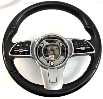 Volante deportivo Mercedes C300 C43 AMG 16-21 cuero negro con paletas OEM Foto 1 de 4