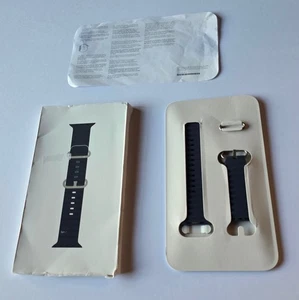 Unused OEM Apple Watch 49mm NAVY Ocean Band wt Black Titanium Finish in Retail P - Picture 1 of 12