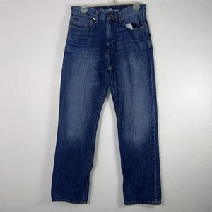 Jeans uomo Eddie Bauer blu denim 30x32 relaxed vestibilità dritta, appositamente tinto - Foto 1 di 7
