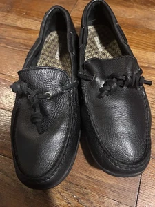 Sebago Bolton schwarze Leder Driver Mokassins Halbschuhe W’s Größe 6,5 Slipper Freizeitschuhe - Bild 1 von 6