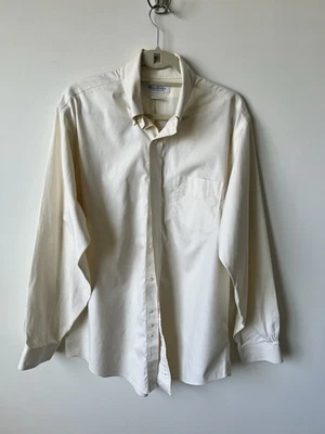 Традиционная сорочка Brooks Brothers 16–34 однотонная экрю без железа  - Изображение 1 из 4