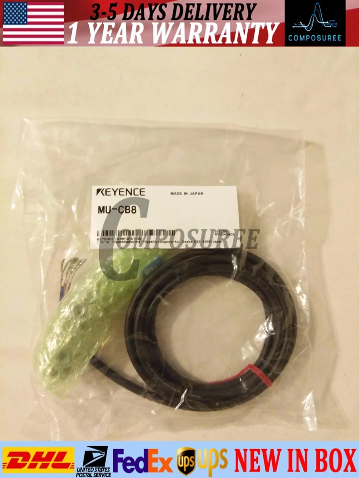 NEW KEYENCE MU-CB8 SENSOR-TO-CONTROLLER CABLE PLC AUTOMATION - Image 1 of 1