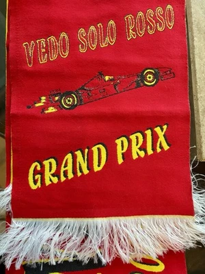 Grand Prix F1 2000/01 Red Ferrari I Only See Red In My Heart Italy Scarf Banner - Image 1 of 4