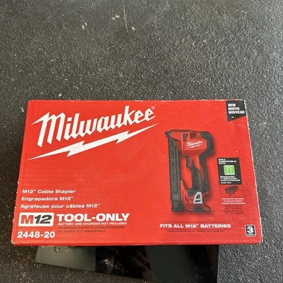 Milwaukee M12 2448-20 Staple Gun - Red - Image 1 of 3