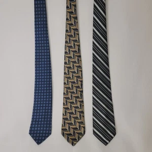 Pierre Cardin 3 Pack Men's Ties Silk/Poly VTG & Modern Mix Colors 3.5" x 58" - Picture 1 of 14