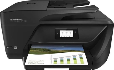 HP OfficeJet 6958 Color Inkjet All-in-One Print Scan Copy - Tested - No Ink - Image 1 of 4