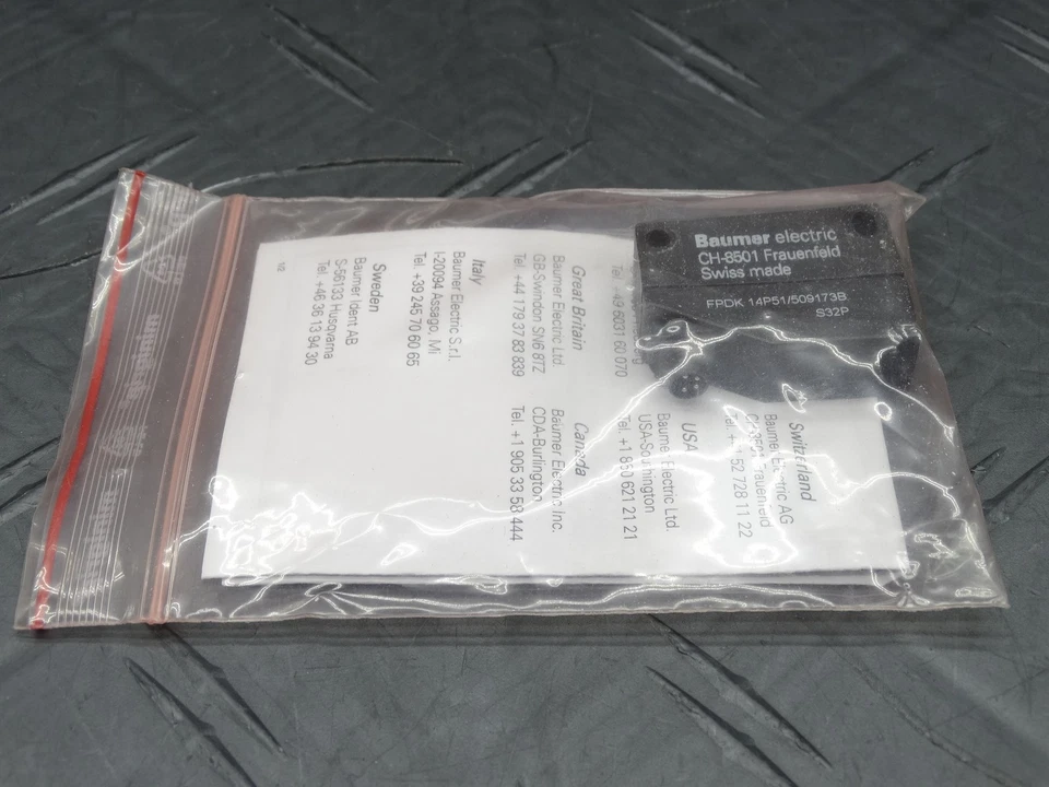 Baumer Electric Distance Sensor FPDK14P51509173B/ FPDK 14P51/509173B CH-8501 New - Image 1 of 3