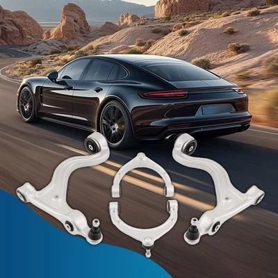 4PCS for 2010 2011 2012 2013 Porsche Panamera Front Upper + Lower Control Arm - Image 1 of 4