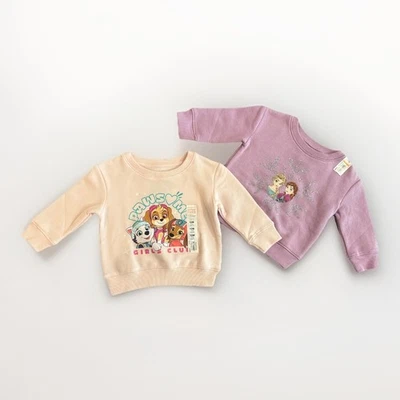 Jumping Beans Disney Frozen Paw Patrol LS Sudaderas Lote de 2 Bebé Niña 12M NUEVO Foto 1 de 4