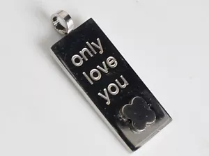 PENDENTIF + CHAINE HOMME FEMME MIXTE ADO ACIER INOXYDABLE ONLY LOVE YOU PAS CHER - Imagen 1 de 1