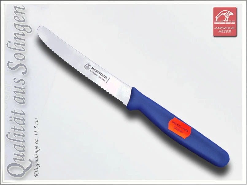 Frühstücksmesser Haushaltsmesser mit Wellenschliff Blau Marsvogel Solingen - Bild 1 von 1