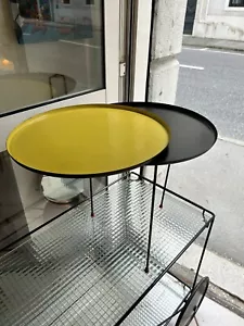 TAVOLINO DOPPIO VASSOIO 60s SCANDINAVIAN DESIGN COFFE TABLE WITH DOUBLE TRAY - Foto 1 di 8