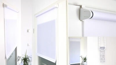 Rollo Tageslicht Kleben & Klemmen ohne Bohren Lichtdurchlässig Seitenzug Fenster - Bild 1 von 4