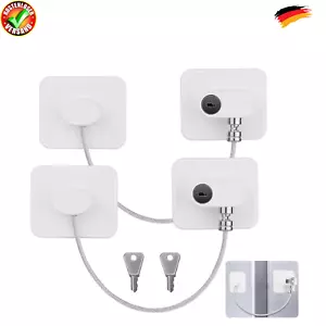 2 Stück Kühlschrank Schloss, Fenster Sicherungen Kinder, Kühlschrankschloss Ohne - Bild 1 von 7