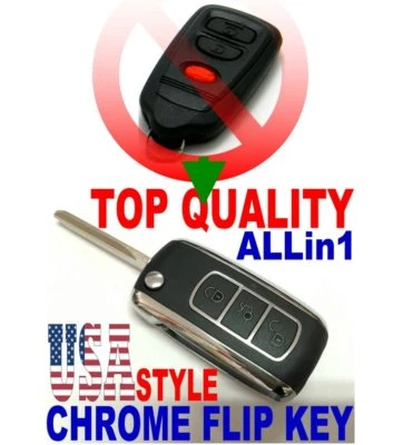 Mando a distancia cromado abatible para isuzu trooper hyq1512r entrada sin llave clicker llavero m-rcut Foto 1 de 3