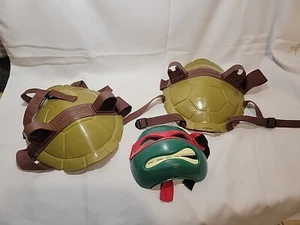  Teenage Mutant Ninja Turtle Costume Leonardo Mask & 2 Turtle Shells - Picture 1 of 7