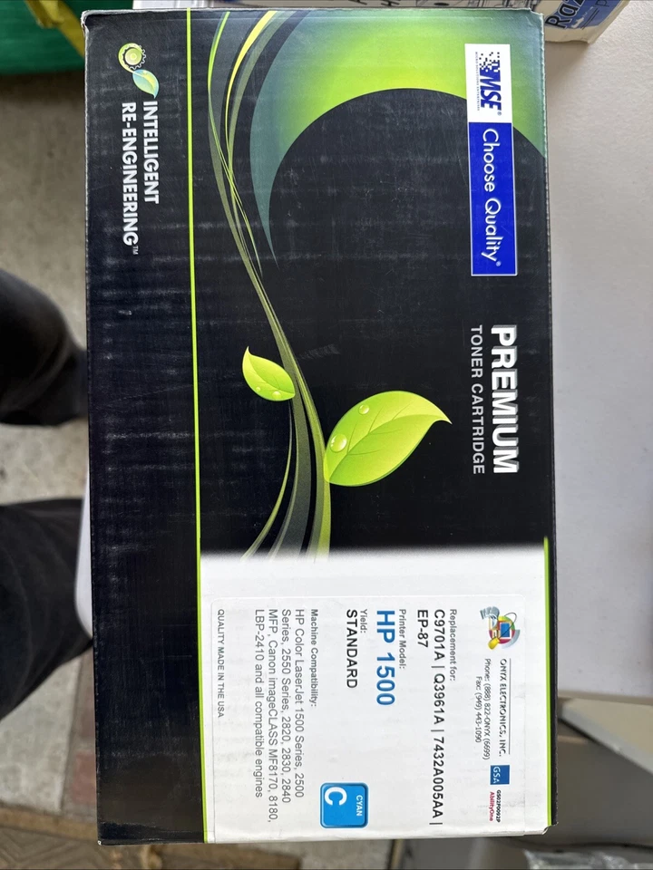 MSE Premium Toner Cartridge For HP 1500 Color LaserJet Printer.  - Image 1 of 2
