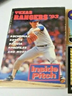 1993 INSIDE PITCH '93  1993 TEXAS RANGERS STATS NOLAN RYAN + GOLD FOIL FIGHT - Image 1 of 3