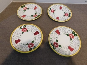 Juego de 4 platillos vintage de gallo y rosas Py - Imagen 1 de 7
