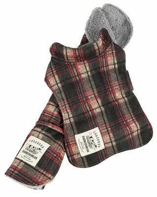 Touchdog 2-in-1 Matching Tartan Plaided Dog Coat Jacket and Designer Dog Bed Mat - Image 1 of 2