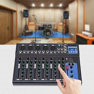 7 Kanal Audio Mischpult Bluetooth Konsole Verstärker Studio Live Mixer USB DE - Bild 1 von 14