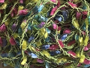 Green Blue Pink Mini Flag Dark Horse Yarns Flag #407 New Bloom 20g 43y - Picture 1 of 3