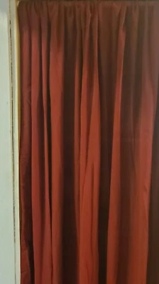 1 Window Treatment Curtain Panels Drapes Sheer Dark Red  83"x52" Canopy Ribbed - Image 1 of 4