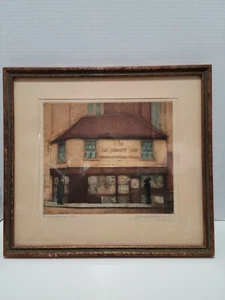 Estampado vintage ""The Old Curiosity Shop"" **FIRMADO**Gail S. Spackman enmarcado - Imagen 1 de 8