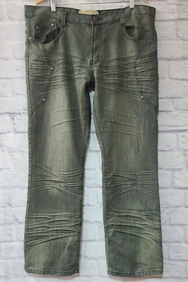 Pantalones de mezclilla desgastados Fusai by Focus para hombre 40 grises bigotes grunge steampunk Foto 1 de 4