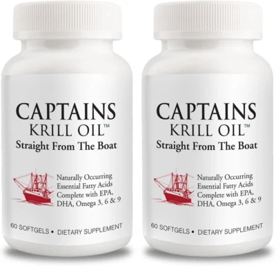 Cápsulas blandas de aceite de krill antártico puro Captains | Omega 3 EPA, DHA con astaxanto... Foto 1 de 4