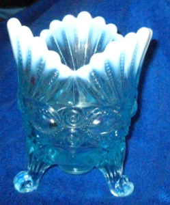 Vaseline opaleszierende Vase Elch - Bild 1 von 2